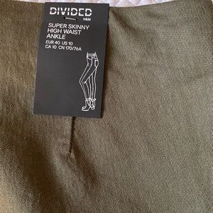 H&M super skinny high waist ankle pants